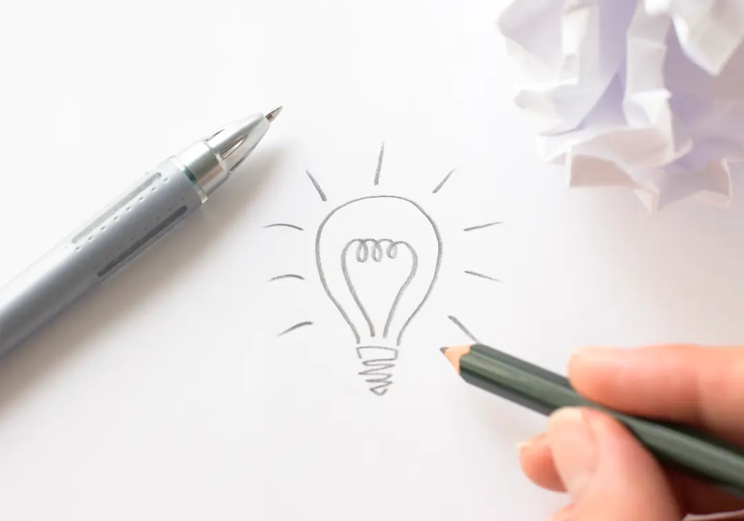 アイデアが閃いた時に描いた電球
